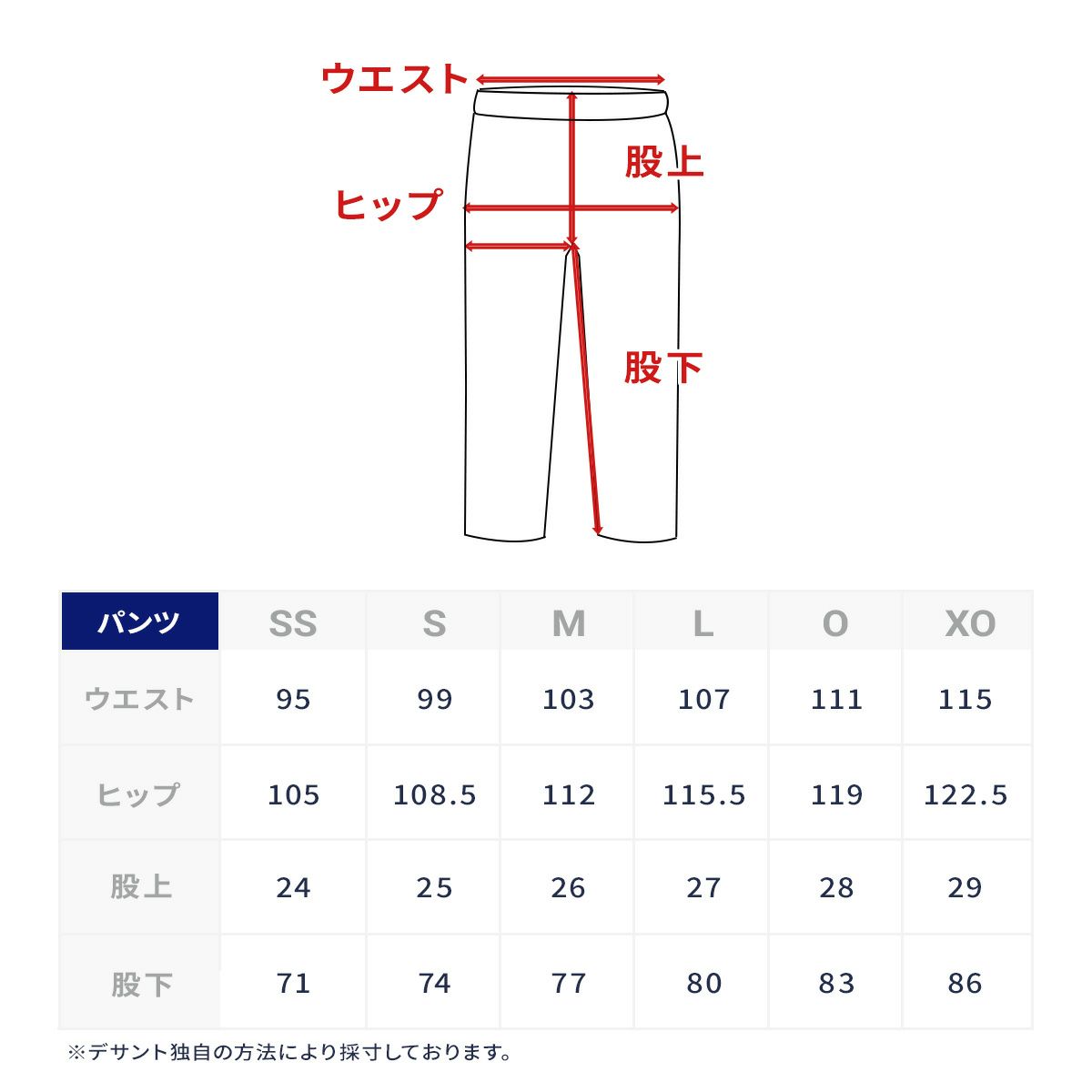 サイズ表